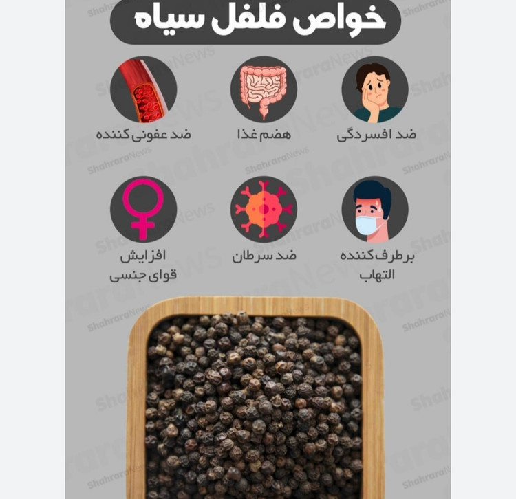 دانه فلفل سیاه 250گرم